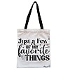 Geanta Canvas Tote pentru femei, model Just a few of my favorite things, 38x34.5 cm, Alba, BEKZ® 4 Geanta Canvas Tote pentru femei model Just a few of my favorite things 38x34.5 cm Alba BEKZ®