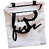 Geanta Canvas Tote pentru femei model Keep it Fun 38x34.5 cm Alba BEKZ® 1