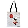 Geanta Canvas Tote pentru femei, model Ladybug, 38x34.5 cm, Alba, BEKZ® 4 Geanta Canvas Tote pentru femei model Ladybug 38x34.5 cm Alba BEKZ®