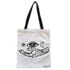 Geanta Canvas Tote pentru femei, model Life in depth, 38x34.5 cm, Alba, BEKZ® 4 Geanta Canvas Tote pentru femei model Life in depth 38x34.5 cm Alba BEKZ®