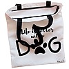 Geanta Canvas Tote pentru femei, model Life is better with a doggo, 38x34.5 cm, Alba, BEKZ® 5 Geanta Canvas Tote pentru femei model Life is better with a doggo 38x34.5 cm Alba BEKZ® 1
