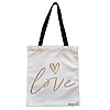 Geanta Canvas Tote pentru femei, model Love, 38x34.5 cm, Alba, BEKZ® 4 Geanta Canvas Tote pentru femei model Love 38x34.5 cm Alba BEKZ® 3