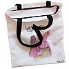 Geanta Canvas Tote pentru femei model Love Mom 38x34.5 cm Alba BEKZ® 1