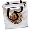 Geanta Canvas Tote pentru femei model Magda Smile 38x34.5 cm Alba BEKZ® 1