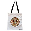 Geanta Canvas Tote pentru femei, model Magda Smile, 38x34.5 cm, Alba, BEKZ®