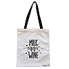 Geanta Canvas Tote pentru femei, model Milk eggs wine, 38x34.5 cm, Alba, BEKZ® 4 Geanta Canvas Tote pentru femei model Milk eggs wine 38x34.5 cm Alba BEKZ®