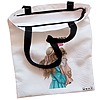 Geanta Canvas Tote pentru femei model Mommys Girl 38x34.5 cm Alba BEKZ® 1