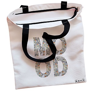 Alternative view of Geanta Canvas Tote pentru femei, model Money Mood, 38x34.5 cm, Alba, BEKZ®