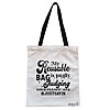Geanta Canvas Tote pentru femei, model My reusable bag is totally judging your plastic one, 38x34.5 cm, Alba, BEKZ® 4 Geanta Canvas Tote pentru femei model My reusable bag is totally judging your plastic one 38x34.5 cm Alba BEKZ®