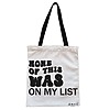 Geanta Canvas Tote pentru femei, model None of this was on my list, 38x34.5 cm, Alba, BEKZ® 4 Geanta Canvas Tote pentru femei model None of this was on my list 38x34.5 cm Alba BEKZ®
