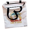 Geanta Canvas Tote pentru femei model Nothing runs like a corgi 38x34.5 cm Alba BEKZ® 1