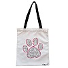 Geanta Canvas Tote pentru femei, model Paw, 38x34.5 cm, Alba, BEKZ® 4 Geanta Canvas Tote pentru femei model Paw 38x34.5 cm Alba BEKZ®