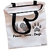 Geanta Canvas Tote pentru femei, model Peace Love Dogs, 38x34.5 cm, Alba, BEKZ® 5 Geanta Canvas Tote pentru femei model Peace Love Dogs 38x34.5 cm Alba BEKZ® 1