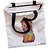Geanta Canvas Tote pentru femei, model Portret Vibrant 3, 38x34.5 cm, Alba, BEKZ® 5 Geanta Canvas Tote pentru femei model Portret Vibrant 3 38x34.5 cm Alba BEKZ® 1