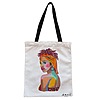 Geanta Canvas Tote pentru femei, model Portret Vibrant 3, 38x34.5 cm, Alba, BEKZ® 4 Geanta Canvas Tote pentru femei model Portret Vibrant 3 38x34.5 cm Alba BEKZ®