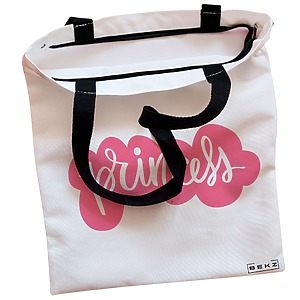 Alternative view of Geanta Canvas Tote pentru femei, model Princess, 38x34.5 cm, Alba, BEKZ®