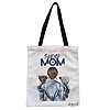 Geanta Canvas Tote pentru femei model Super Mom 38x34.5 cm Alba BEKZ®