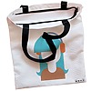 Geanta Canvas Tote pentru femei model The Music Girl 38x34.5 cm Alba BEKZ® 1