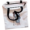 Geanta Canvas Tote pentru femei model The best mom 38x34.5 cm Alba BEKZ® 1