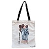 Geanta Canvas Tote pentru femei model The best mom 38x34.5 cm Alba BEKZ®