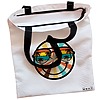 Geanta Canvas Tote pentru femei, model Tropical, 38x34.5 cm, Alba, BEKZ® 5 Geanta Canvas Tote pentru femei model Tropical 38x34.5 cm Alba BEKZ® 1