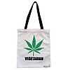 Geanta Canvas Tote pentru femei, model Vegetarian, 38x34.5 cm, Alba, BEKZ® 4 Geanta Canvas Tote pentru femei model Vegetarian 38x34.5 cm Alba BEKZ®
