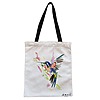 Geanta Canvas Tote pentru femei, model Watercolor Bird, 38x34.5 cm, Alba, BEKZ® 4 Geanta Canvas Tote pentru femei model Watercolor Bird 38x34.5 cm Alba BEKZ®