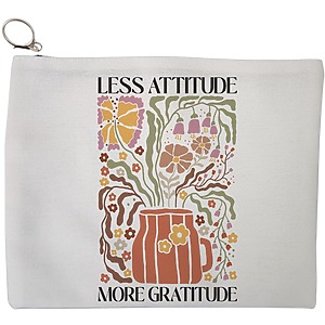 Portfard Cosmetice tip Plic Boho Style 1, 23x18 cm, Alb, BEKZ®