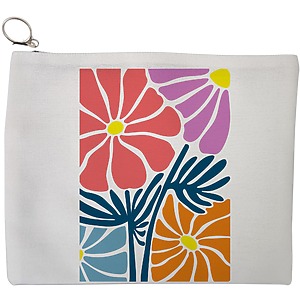 Portfard Cosmetice tip Plic Boho Style 11, 23x18 cm, Alb, BEKZ®