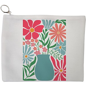 Portfard Cosmetice tip Plic Boho Style 17, 23x18 cm, Alb, BEKZ®