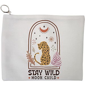 Portfard Cosmetice tip Plic Boho Style 2, 23x18 cm, Alb, BEKZ®