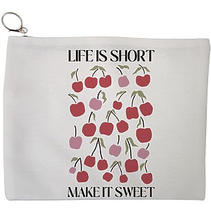 Portfard Cosmetice tip Plic Boho Style 6, 23x18 cm, Alb, BEKZ®