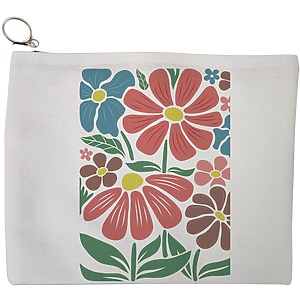 Portfard Cosmetice tip Plic Boho Style 8, 23x18 cm, Alb, BEKZ®