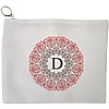 Portfard Cosmetice tip Plic, Cu litera D si Mandala, 23x18 cm, Alb, BEKZ® 13 Portfard Cosmetice tip Plic Cu litera D si Mandala 23x18 cm Alb BEKZ®