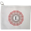 Portfard Cosmetice tip Plic, Cu litera E si Mandala, 23x18 cm, Alb, BEKZ® 13 Portfard Cosmetice tip Plic Cu litera E si Mandala 23x18 cm Alb BEKZ®