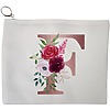 Portfard Cosmetice tip Plic, Cu litera F Rose Gold si Trandafiri, 23x18 cm, Alb, BEKZ® 13 Portfard Cosmetice tip Plic Cu litera F Rose Gold si Trandafiri 23x18 cm Alb BEKZ®