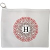 Portfard Cosmetice tip Plic, Cu litera H si Mandala, 23x18 cm, Alb, BEKZ® 13 Portfard Cosmetice tip Plic Cu litera H si Mandala 23x18 cm Alb BEKZ®