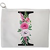 Portfard Cosmetice tip Plic, Cu litera I si Trandafiri, 23x18 cm, Alb, BEKZ® 13 Portfard Cosmetice tip Plic Cu litera I si Trandafiri 23x18 cm Alb BEKZ®