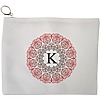 Portfard Cosmetice tip Plic, Cu litera K si Mandala, 23x18 cm, Alb, BEKZ® 13 Portfard Cosmetice tip Plic Cu litera K si Mandala 23x18 cm Alb BEKZ®