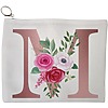 Portfard Cosmetice tip Plic, Cu litera M Rose Gold si Trandafiri, 23x18 cm, Alb, BEKZ® 13 Portfard Cosmetice tip Plic Cu litera M Rose Gold si Trandafiri 23x18 cm Alb BEKZ®