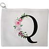 Portfard Cosmetice tip Plic, Cu litera Q si Trandafiri, 23x18 cm, Alb, BEKZ® 13 Portfard Cosmetice tip Plic Cu litera Q si Trandafiri 23x18 cm Alb BEKZ®