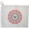 Portfard Cosmetice tip Plic, Cu litera W si Mandala, 23x18 cm, Alb, BEKZ® 13 Portfard Cosmetice tip Plic Cu litera W si Mandala 23x18 cm Alb BEKZ®