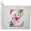 Portfard Cosmetice tip Plic, Cu litera Z Rose Gold si Trandafiri, 23x18 cm, Alb, BEKZ® 13 Portfard Cosmetice tip Plic Cu litera Z Rose Gold si Trandafiri 23x18 cm Alb BEKZ®