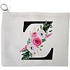 Portfard Cosmetice tip Plic, Cu litera Z si Trandafiri, 23x18 cm, Alb, BEKZ® 13 Portfard Cosmetice tip Plic Cu litera Z si Trandafiri 23x18 cm Alb BEKZ®
