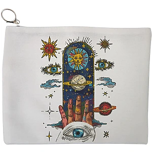 Portfard Cosmetice tip Plic Energy Mood, 23x18 cm, Alb, BEKZ®