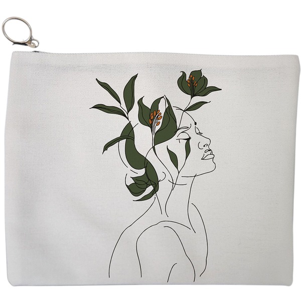 Portfard Cosmetice tip Plic, Flower Lady 10, 23x18 cm, Alb, BEKZ® 9 Portfard Cosmetice tip Plic Flower Lady 10 23x18 cm Alb BEKZ®