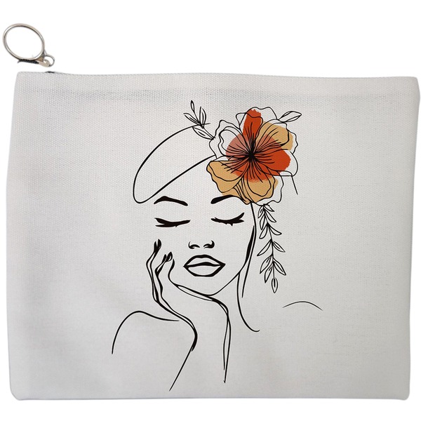 Portfard Cosmetice tip Plic, Flower Lady 13, 23x18 cm, Alb, BEKZ® 9 Portfard Cosmetice tip Plic Flower Lady 13 23x18 cm Alb BEKZ®