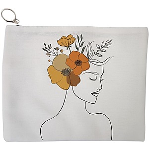 Alternative view of Portfard Cosmetice tip Plic, Flower Lady 16, 23x18 cm, Alb, BEKZ®