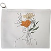 Portfard Cosmetice tip Plic, Flower Lady 3, 23x18 cm, Alb, BEKZ® 13 Portfard Cosmetice tip Plic Flower Lady 3 23x18 cm Alb BEKZ®