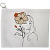 Portfard Cosmetice tip Plic, Flower Lady 5, 23x18 cm, Alb, BEKZ® 13 Portfard Cosmetice tip Plic Flower Lady 5 23x18 cm Alb BEKZ®